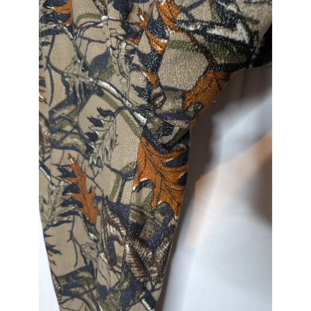 Vtg Fruit Of The Loom Mens Pajama Pants Camo Medium Hunting Baselayer Drawstring